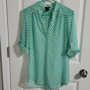 Chevron tunic top